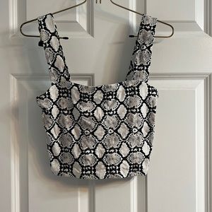 Charlotte Russe snake print tank top